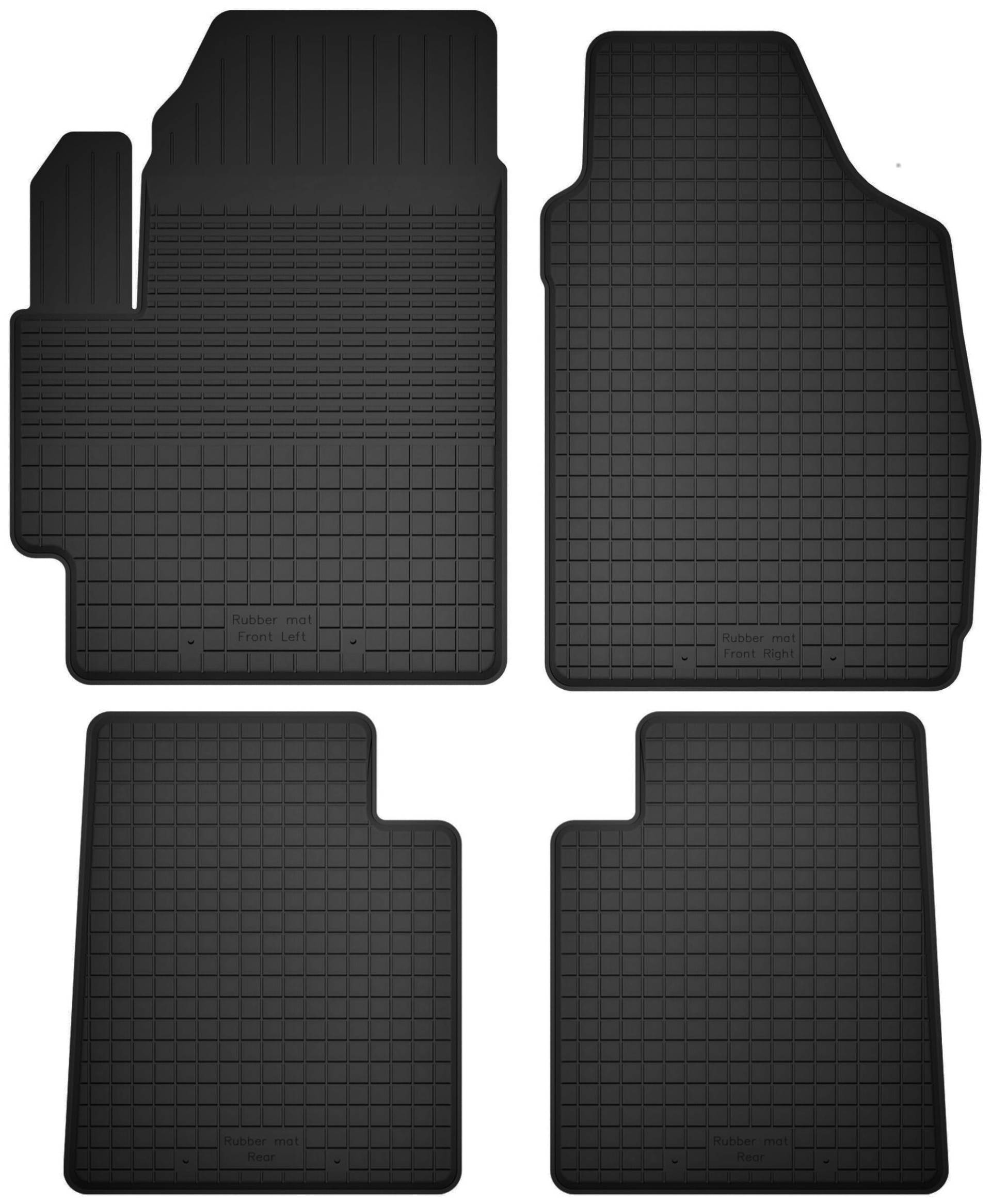 Wielganizator Gummimatten passend für Lancia Ypsilon III (2011-) Schrägheck | 4-teiliges Set | bessere Passform als universelle Matten | Schwarz von Wielganizator