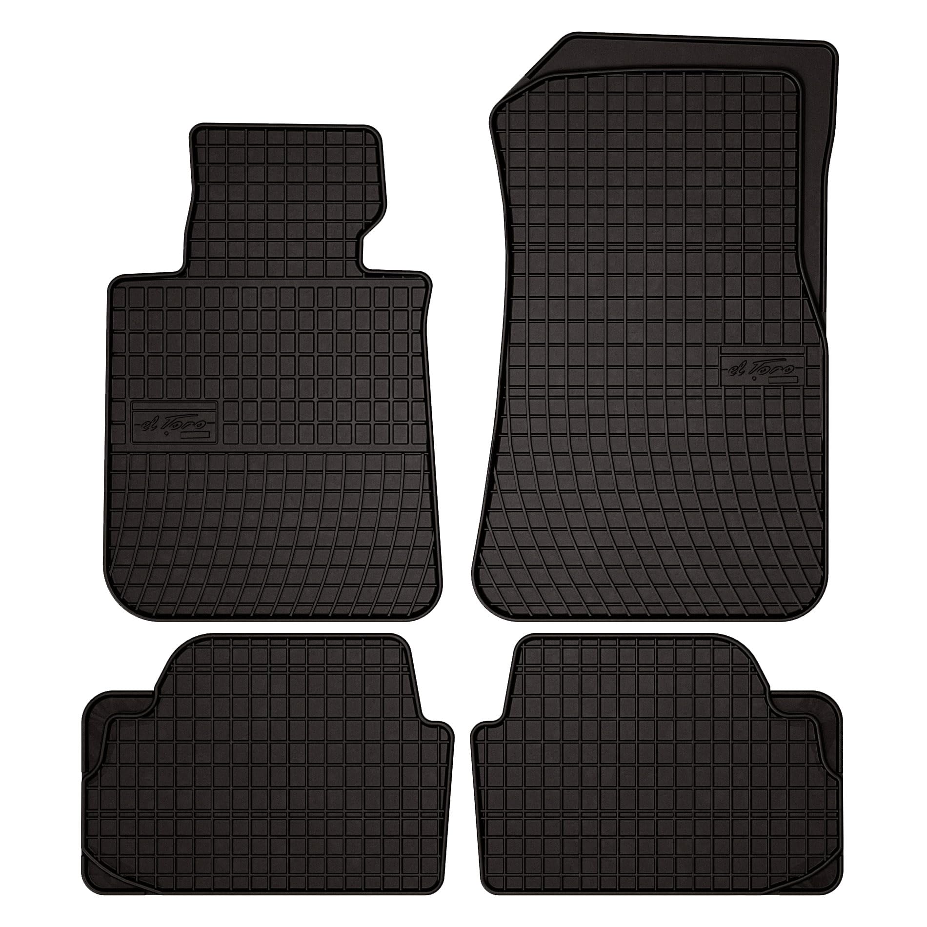 Wielganizator SolidPRO Gummimatten passend für BMW 1 F23 (2011-2019) | Qualität: Premium - Genaue Passform, rutschfest 4-teilig Fußmatten- Schwarz von Wielganizator