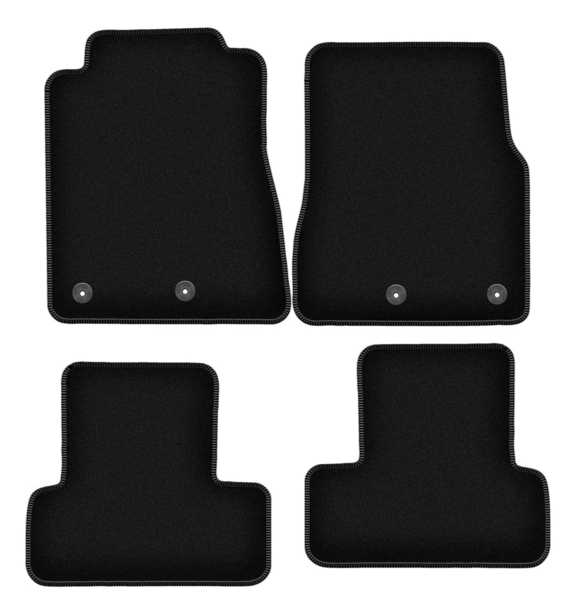 Wielganizator Velours Fußmatten passend für Ford Mustang MK5 FL (2011-2014) | Qualität: Basic - Genaue Passform, rutschfeste Untregrund 4-teilig - Schwarz von Wielganizator