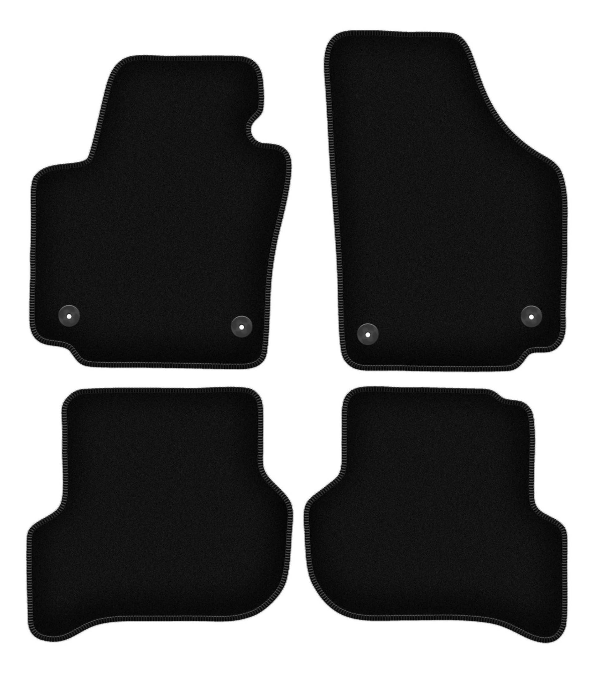 Wielganizator Velours Fußmatten passend für Seat Altea XL (08.2008-2015) | Qualität: Basic - Genaue Passform, rutschfeste Untregrund 4-teilig - Schwarz von Wielganizator