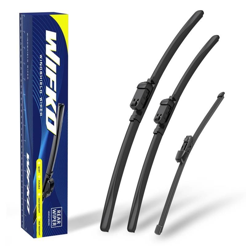 Wifko Scheibenwischer Kompatibel für Volkswagen VW Golf VI Hatchback (Type 5K1) 2008-2012，Not for Golf Plus VI, Wischerblätter Vorne + Hinten, Set Frontscheibenwischer und heckscheibenwischer von Wifko