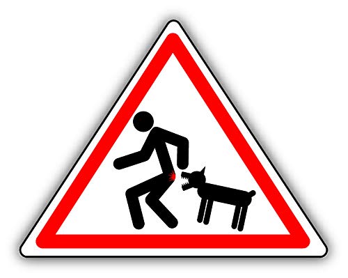 11cm 2xHochwertiger Auto-Aufkleber Sticker Decal Autoaufkleber Aufkleber-Folie Wunschtext lustig Warning Zeichen Danger Caution Achtung Vorsicht Wicked Dog Hund G251 von WildeBabsKLBT