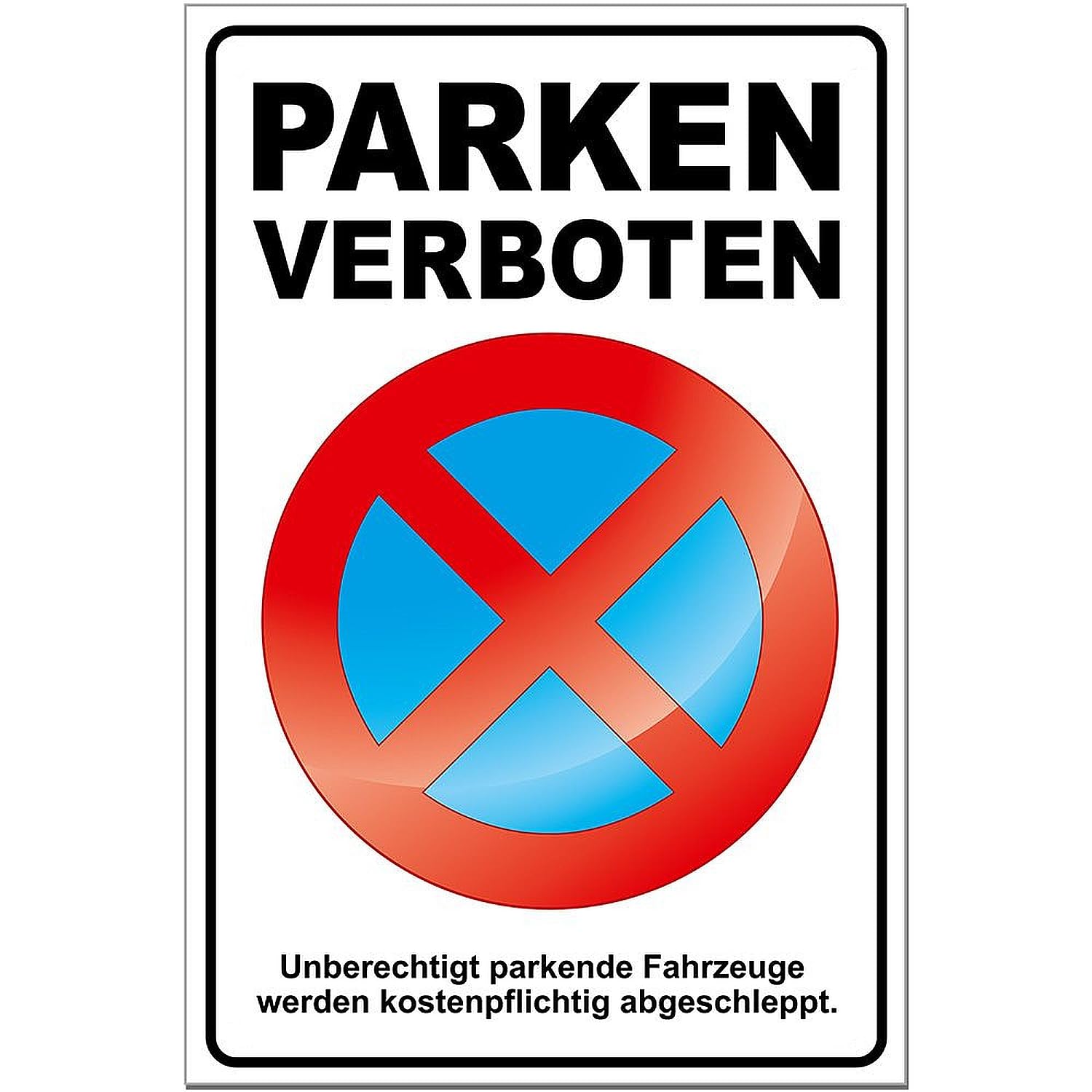 WildeBabsKLBT 11cm 2Stück Hochwertige Schild Aufkleber-Folie Sticker Decal Kein Parken verboten Privatparkplatz Parkplatz S175 von WildeBabsKLBT