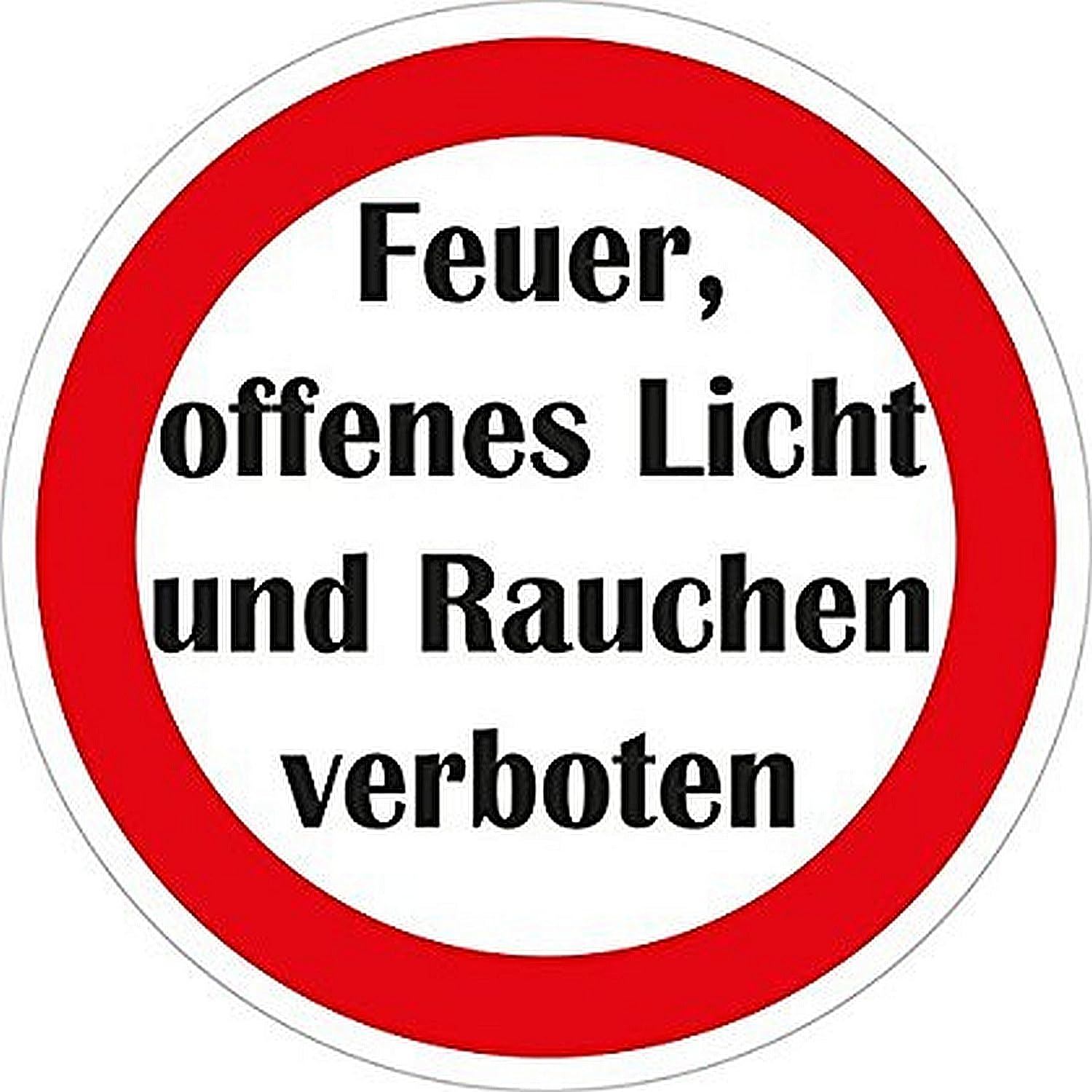 WildeBabsKLBT 11cm 2Stück Hochwertige Schild Aufkleber-Folie Sticker Decal Offenes Feuer Licht Rauchen Verboten Nicht erlaubt Gefahr Gelb S810 von WildeBabsKLBT