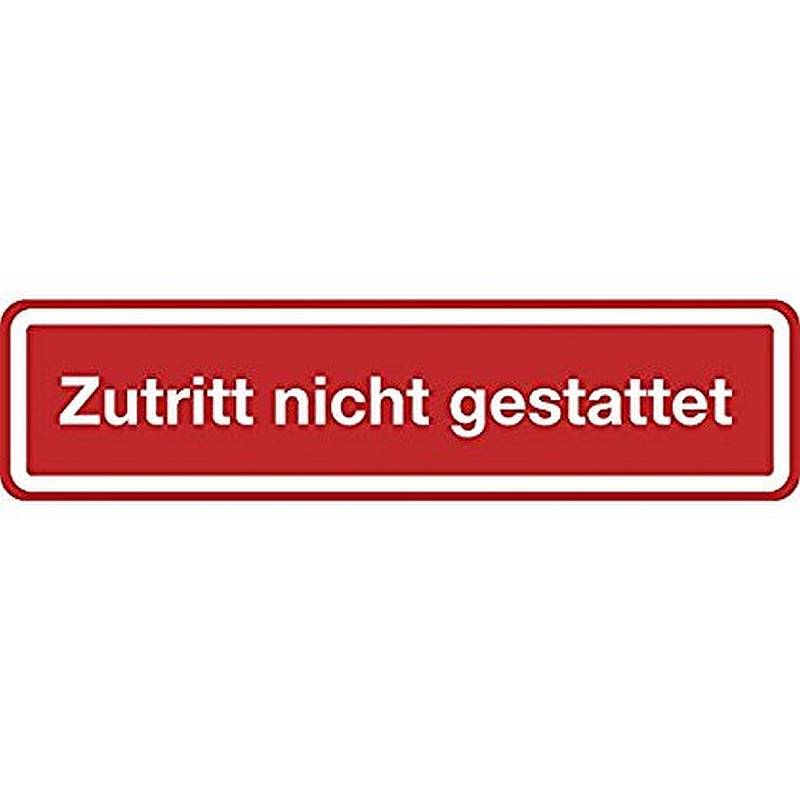 WildeBabsKLBT 11cm 2Stück Hochwertige Schild Aufkleber-Folie Sticker Decal Zutritt Nicht gestattet erlaubt verboten rot schmal Vorsicht S958 von WildeBabsKLBT