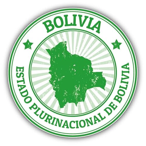 WildeBabsKLBT 11cm 2xHochwertiger Auto-Aufkleber Sticker Decal Autoaufkleber Aufkleber-Folie Wunschtext Bolivia Karte Rubbet Stempel G1098 von WildeBabsKLBT