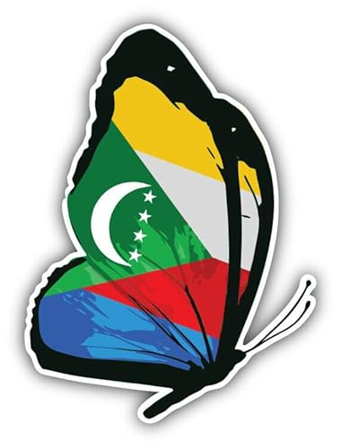 WildeBabsKLBT 11cm 2xHochwertiger Auto-Aufkleber Sticker Decal Autoaufkleber Aufkleber-Folie Wunschtext Comoros Flagge Fahne Wappen Butterfly Schmetterling G2089 WildeBabsKLBT 11cm 2xHochwertiger Auto-Aufkleber Sticker Decal Autoaufkleber Aufkleber-Folie Wunschtext Comoros Flagge Fahne Wappen Butterfly Schmetterling G2089 von WildeBabsKLBT