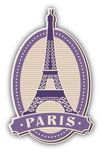 WildeBabsKLBT 11cm 2xHochwertiger Auto-Aufkleber Sticker Decal Autoaufkleber Aufkleber-Folie Wunschtext Eiffel Tower Paris France Frankreich Vintage Label G591 von WildeBabsKLBT