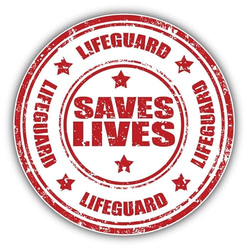 WildeBabsKLBT 11cm 2xHochwertiger Auto-Aufkleber Sticker Decal Autoaufkleber Aufkleber-Folie Wunschtext Lifeguard Saves Lives Stempel G926 von WildeBabsKLBT