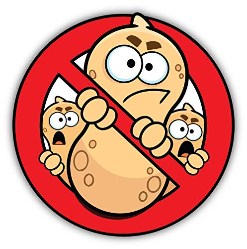 WildeBabsKLBT 11cm 2xHochwertiger Auto-Aufkleber Sticker Decal Autoaufkleber Aufkleber-Folie Wunschtext lustig Cartoon Toon Comic Spaß Ban Stop Zeichen Allergy Alert G463 von WildeBabsKLBT