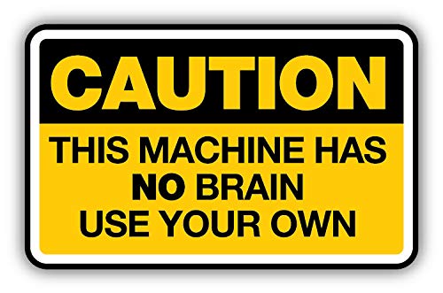 WildeBabsKLBT 11cm 2xHochwertiger Auto-Aufkleber Sticker Decal Autoaufkleber Aufkleber-Folie Wunschtext lustig Warning Zeichen Danger Caution Achtung Vorsicht This Machine Has No Brain G33 WildeBabsKLBT 11cm 2xHochwertiger Auto-Aufkleber Sticker Decal Autoaufkleber Aufkleber-Folie Wunschtext lustig Warning Zeichen Danger Caution Achtung Vorsicht This Machine Has No Brain G33 von WildeBabsKLBT