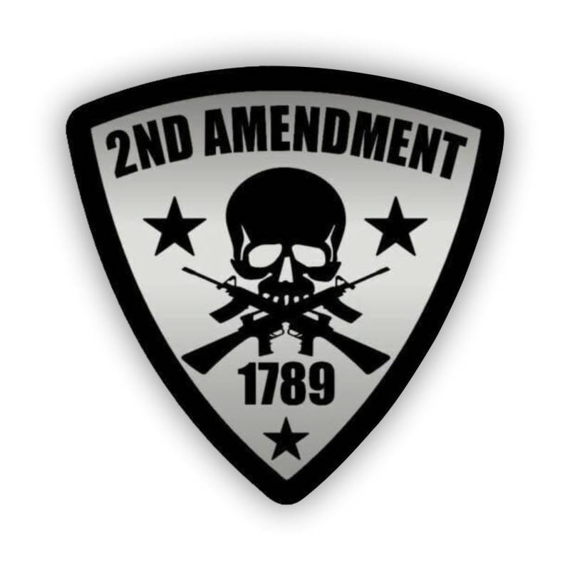 WildeBabsKLBT 11cm Hochwertiger Auto-Aufkleber Sticker Decal Autoaufkleber Aufkleber-Folie Wetterfest 2nd Amendment 1789 On Shield F2797 von WildeBabsKLBT
