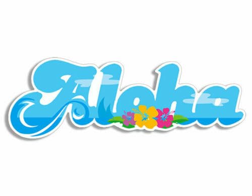 WildeBabsKLBT 11cm Hochwertiger Auto-Aufkleber Sticker Decal Autoaufkleber Aufkleber-Folie Wetterfest Aloha Ocean Scene Hawaii F3162 von WildeBabsKLBT