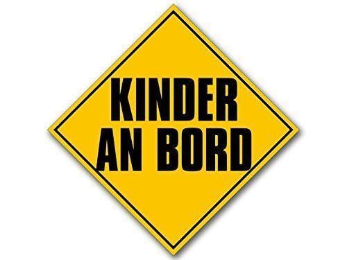 WildeBabsKLBT 11cm Hochwertiger Auto-Aufkleber Sticker Decal Autoaufkleber Aufkleber-Folie Wetterfest Kinder An Bord Achtung Warnung Warnig Caution Sign F890 von WildeBabsKLBT
