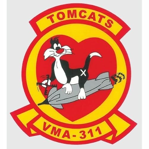 WildeBabsKLBT 11cm Hochwertiger Auto-Aufkleber Sticker Decal Autoaufkleber Aufkleber-Folie Wetterfest Marine Corps Tomcats Vma-311 F2856 von WildeBabsKLBT