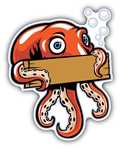WildeBabsKLBT 11cm Hochwertiger Premium Auto-Aufkleber Sticker Decal Autoaufkleber Klebefolie Oktopus Cartoon Comic H1539 von WildeBabsKLBT