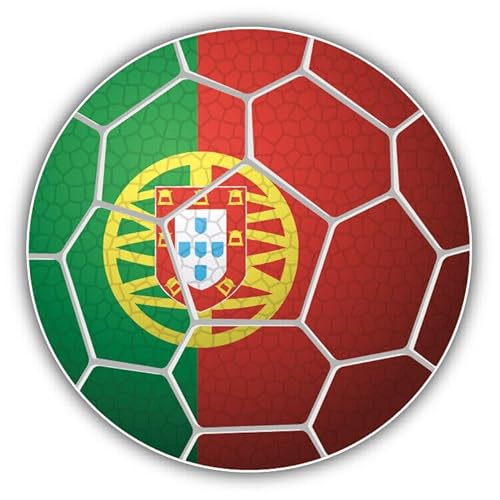 WildeBabsKLBT 11cm Hochwertiger Premium Auto-Aufkleber Sticker Decal Autoaufkleber Klebefolie Portugal Fußball-Flagge Fahne H630 von WildeBabsKLBT