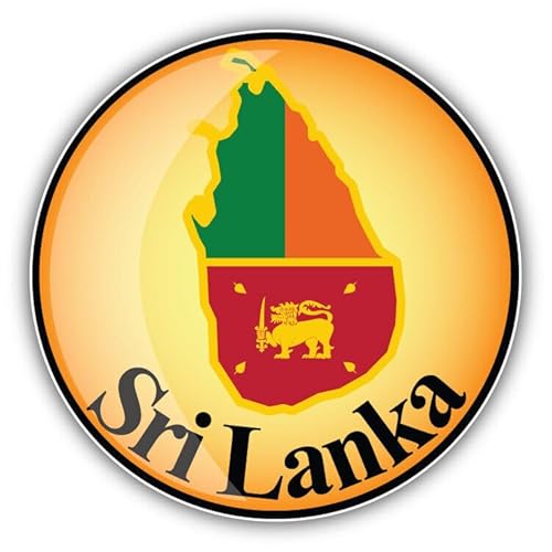 WildeBabsKLBT 11cm Hochwertiger Premium Auto-Aufkleber Sticker Decal Autoaufkleber Klebefolie Sri Lanka Karte Flagge Fahne Wappen H478 von WildeBabsKLBT