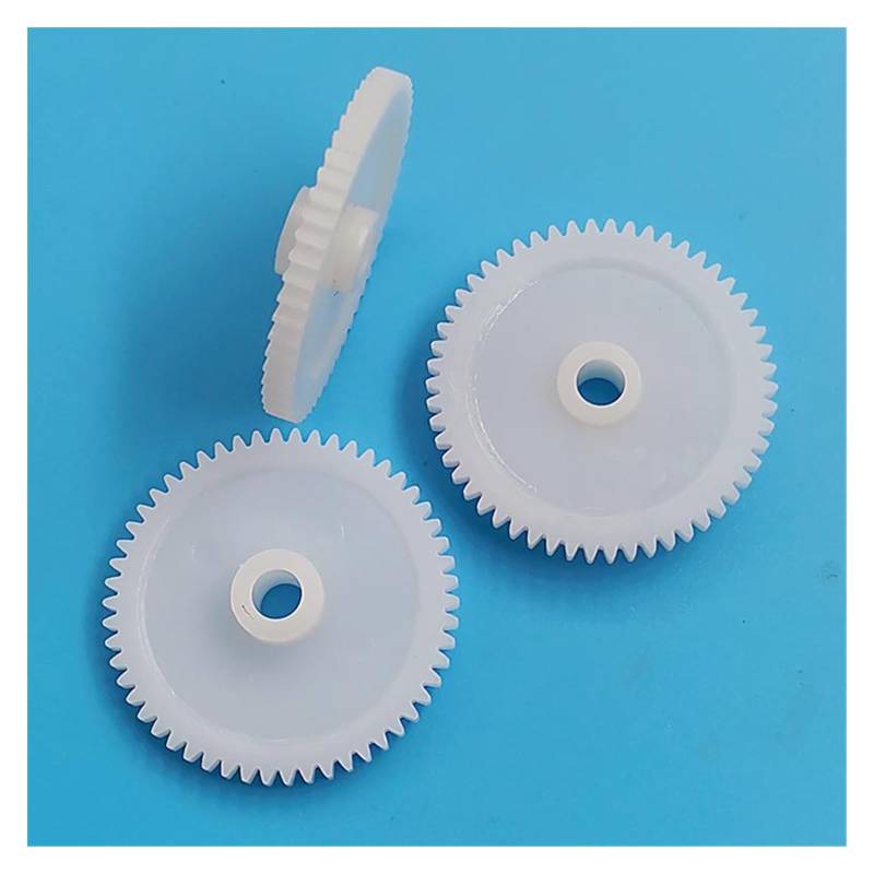 10 Stück 544A 0,5 M 28 MM Big Gear Modul 0,5 54 Zähne 4 mm Loch Kunststoff Zahnrad Spielzeug Zubehör von Wildeep