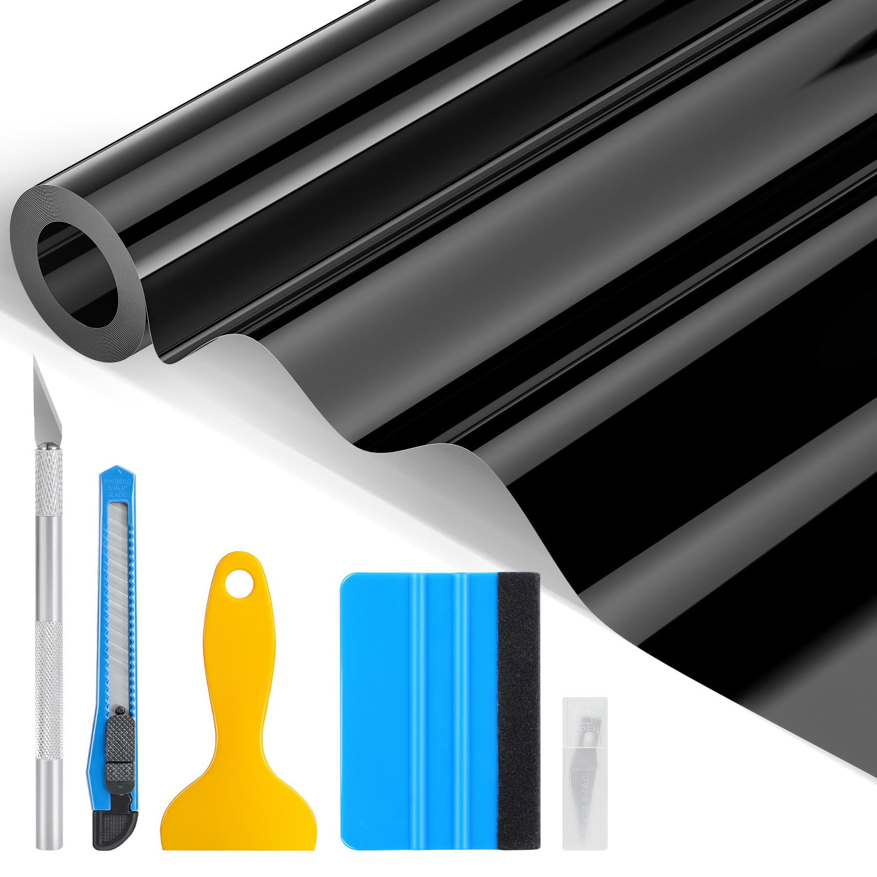 Wilktop Car Film Glossy Black – 300 x 30 cm Car Film Bubble-Free Self-Adhesive PET Sun Protection Film Car Paint Protection Film Car Tint Film – Can be Used on All Smooth Surfaces Wilktop Car Film Glossy Black – 300 x 30 cm Car Film Bubble-Free Self-Adhesive PET Sun Protection Film Car Paint Protection Film Car Tint Film – Can be Used on All Smooth Surfaces von Wilktop