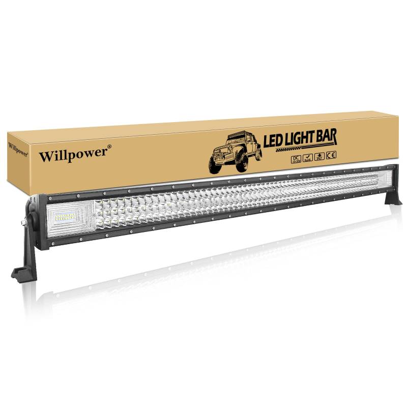 Willpower 52inch 675W Led Zusatzscheinwerfer 12V 24V Led Scheinwerfer Auto IP67 Wasserdicht Flutlicht Punkt Kombination Arbeitsscheinwerfer Led für SUV UTV ATV Traktor Offroad von Willpower