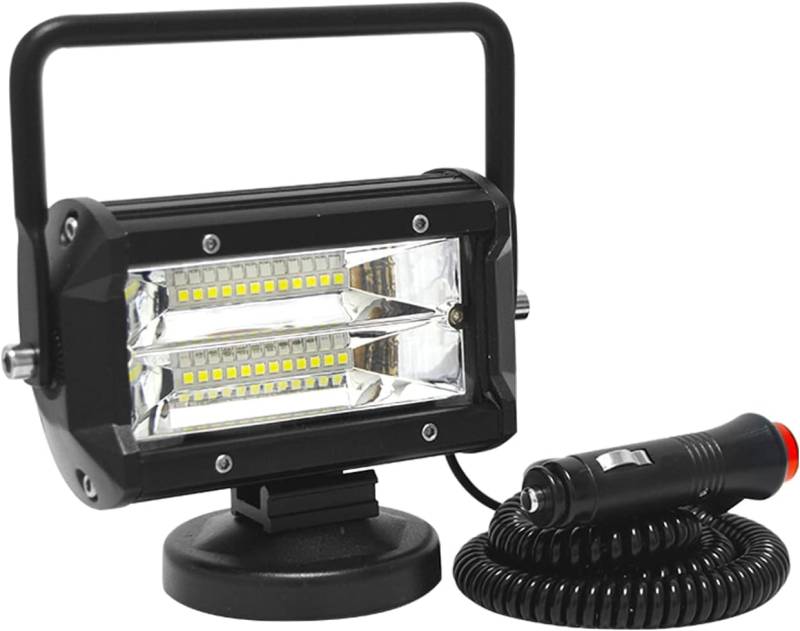 Willpower 1 Pcs LED Arbeitsscheinwerfer mit magnetfuß, 7 Zoll 36W Flutlicht led fernscheinwerfer, Led Scheinwerfer 12v für Auto Bagger Anhänger Traktoren LKW SUV offroad von Willpower