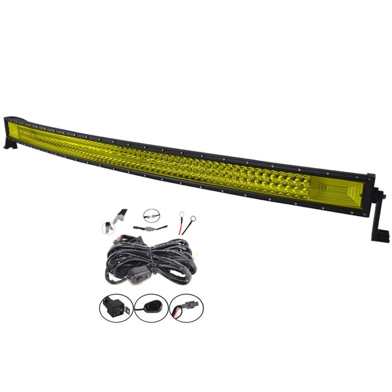 Willpower 107cm 540W LED Arbeitsscheinwerfer Bar Gebogen LED Scheinwerfer 12V 24V mit Kabelbaum Flutlicht Reflektor Combo Arbeitslicht Zusatzscheinwerfer für Auto Offroad Traktor SUV UTV ATV von Willpower