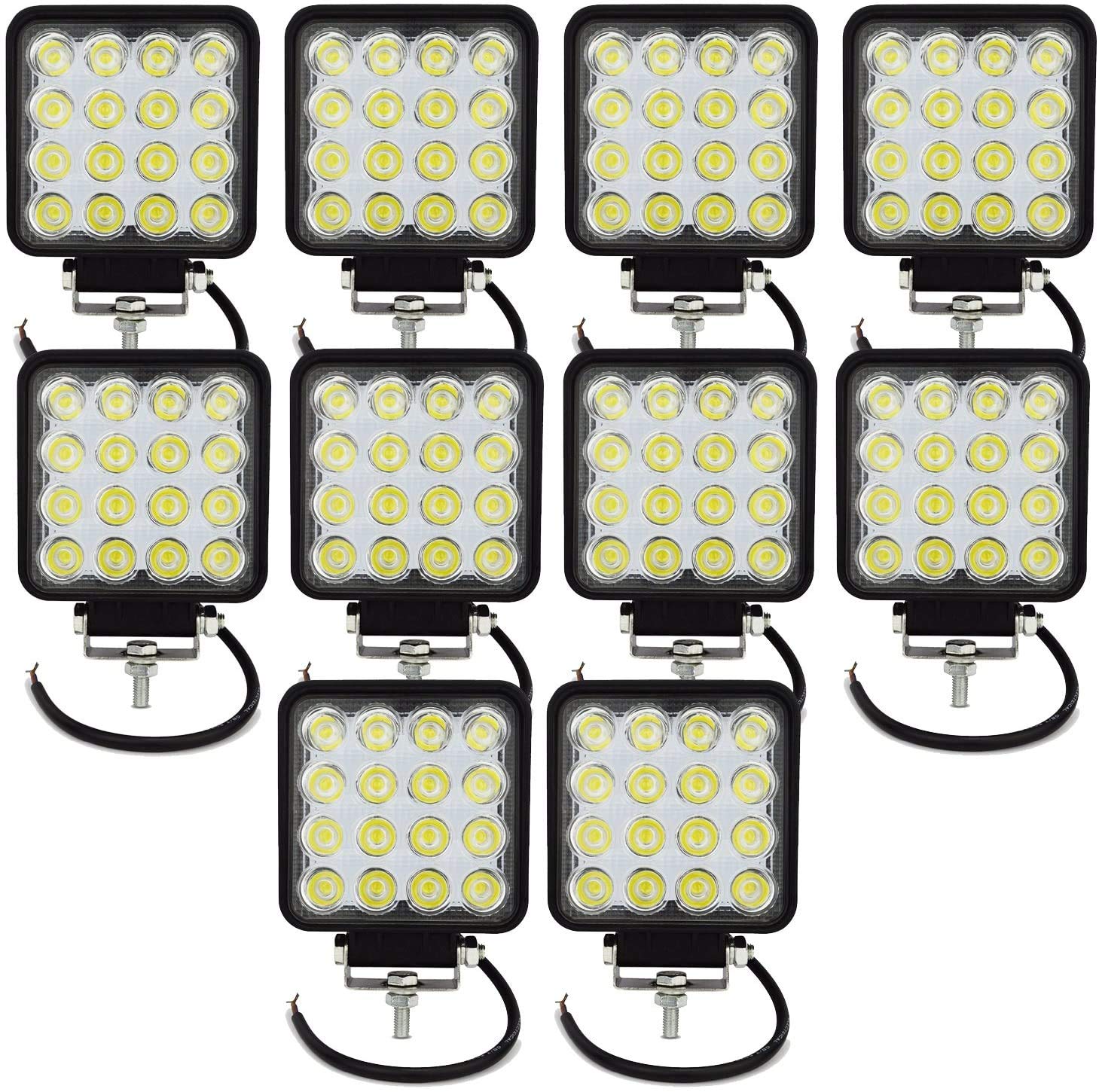 Willpower 10pc LED Scheinwerfer 4‘’ 10cm 48W LED Arbeitsscheinwerfer 12V 24V Flutlicht Zusatzscheinwerfer Auto Rückfahrscheinwerfer Led Wasserdicht für Offroad Traktor SUV ATV Platz Willpower 10pc LED Scheinwerfer 4‘’ 10cm 48W LED Arbeitsscheinwerfer 12V 24V Flutlicht Zusatzscheinwerfer Auto Rückfahrscheinwerfer Led Wasserdicht für Offroad Traktor SUV ATV Platz von Willpower