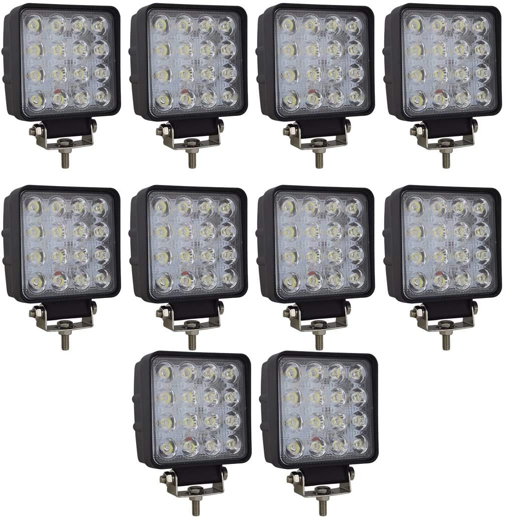 Willpower 10pc LED Scheinwerfer 4‘’ 10cm 48W LED Arbeitsscheinwerfer 12V 24V Zusatzscheinwerfer Auto Rückfahrscheinwerfer Led Wasserdicht für Offroad Traktor SUV ATV Platz Willpower 10pc LED Scheinwerfer 4‘’ 10cm 48W LED Arbeitsscheinwerfer 12V 24V Zusatzscheinwerfer Auto Rückfahrscheinwerfer Led Wasserdicht für Offroad Traktor SUV ATV Platz von Willpower