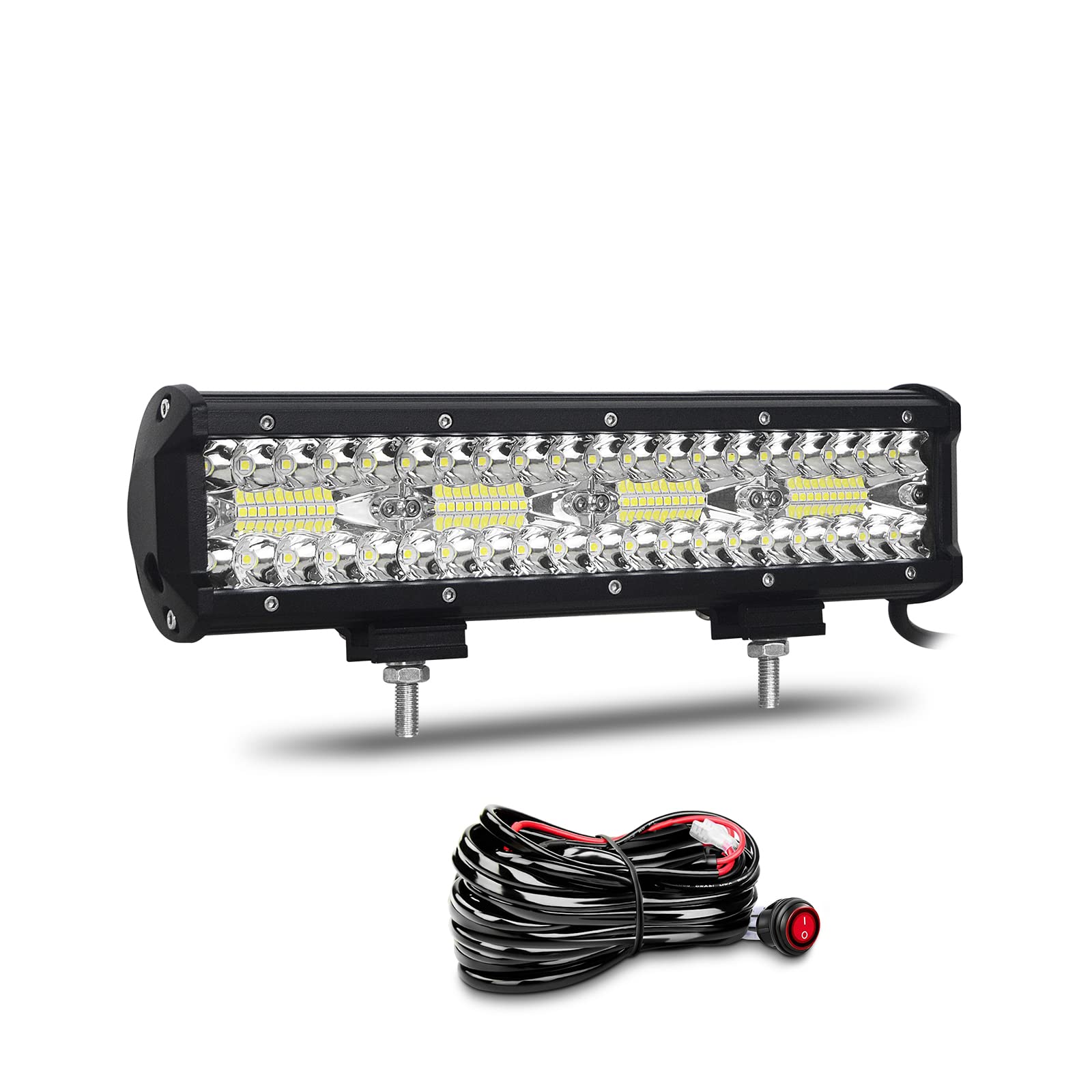 Willpower 12 Zoll 240W LED Arbeitsscheinwerfer Bar 12V 24V LED Scheinwerfer Wasserdicht Lightbar für Offroad Auto Traktor Zusatzscheinwerfer Rückfahrscheinwerfer mit Kabelbaum Willpower 12 Zoll 240W LED Arbeitsscheinwerfer Bar 12V 24V LED Scheinwerfer Wasserdicht Lightbar für Offroad Auto Traktor Zusatzscheinwerfer Rückfahrscheinwerfer mit Kabelbaum von Willpower