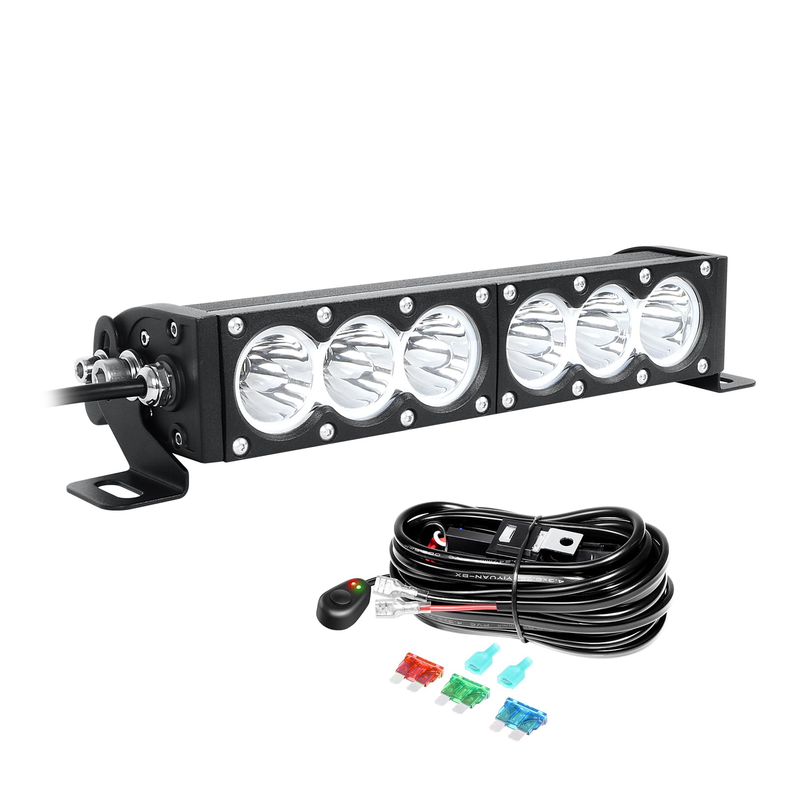 Willpower 12 Zoll 60W Led Arbeitsscheinwerfer Bar 12V 24V Led Scheinwerfer IP67 Led Bar für Offroad Auto Traktor LKW Zusatzscheinwerfer Rückfahrscheinwerfer Lightbar, mit Kabelbaum, 6000K Weiß Willpower 12 Zoll 60W Led Arbeitsscheinwerfer Bar 12V 24V Led Scheinwerfer IP67 Led Bar für Offroad Auto Traktor LKW Zusatzscheinwerfer Rückfahrscheinwerfer Lightbar, mit Kabelbaum, 6000K Weiß von Willpower
