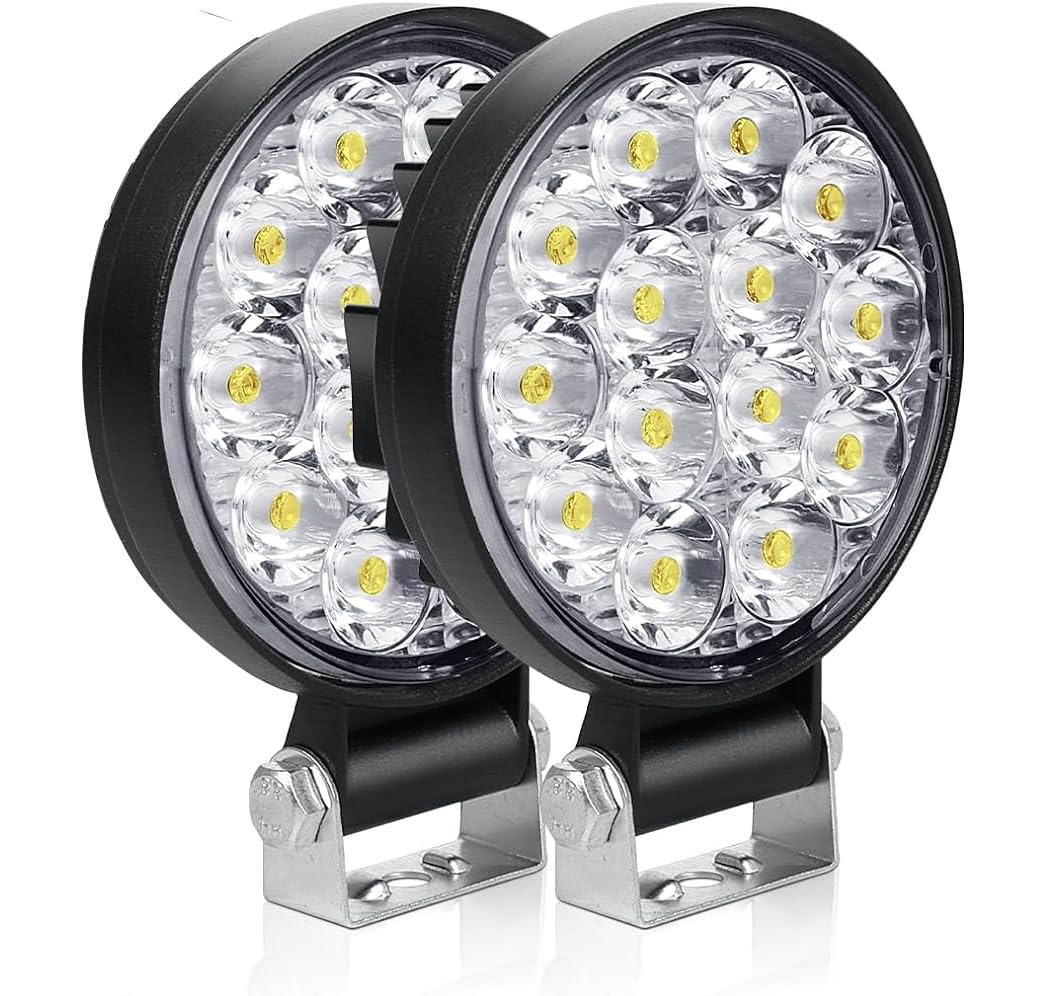 Willpower 2 Pcs LED Arbeitsscheinwerfer, 3.3 Zoll 42W Strahler led fernscheinwerfer, Led Scheinwerfer 12v für Auto Bagger Anhänger Traktoren LKW SUV offroad Willpower 2 Pcs LED Arbeitsscheinwerfer, 3.3 Zoll 42W Strahler led fernscheinwerfer, Led Scheinwerfer 12v für Auto Bagger Anhänger Traktoren LKW SUV offroad von Willpower