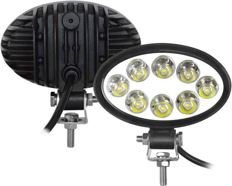 Willpower 2 Pcs LED Arbeitsscheinwerfer, 5.5 Zoll 24W led Strahler, Led Scheinwerfer 12v für Auto Bagger Anhänger Traktoren LKW SUV Offroad von Willpower