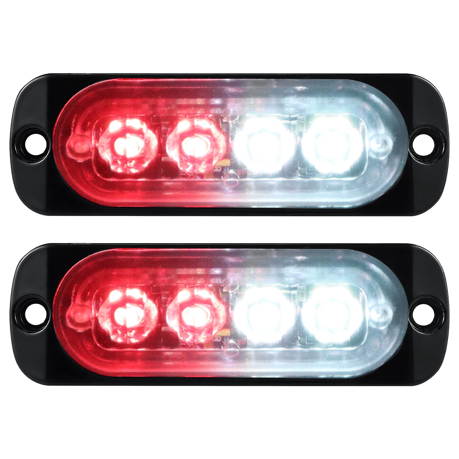 Willpower 2 Stück 4 LED Stroboskoplicht Notlicht Rot Weiß Seitenmarkierungsleuchten Auto 12 V 24 V LED-Lichtleiste Blinklicht Sicherheit für Anhänger Nutzfahrzeug Boot Traktor Fahrzeug Willpower 2 Stück 4 LED Stroboskoplicht Notlicht Rot Weiß Seitenmarkierungsleuchten Auto 12 V 24 V LED-Lichtleiste Blinklicht Sicherheit für Anhänger Nutzfahrzeug Boot Traktor Fahrzeug von Willpower