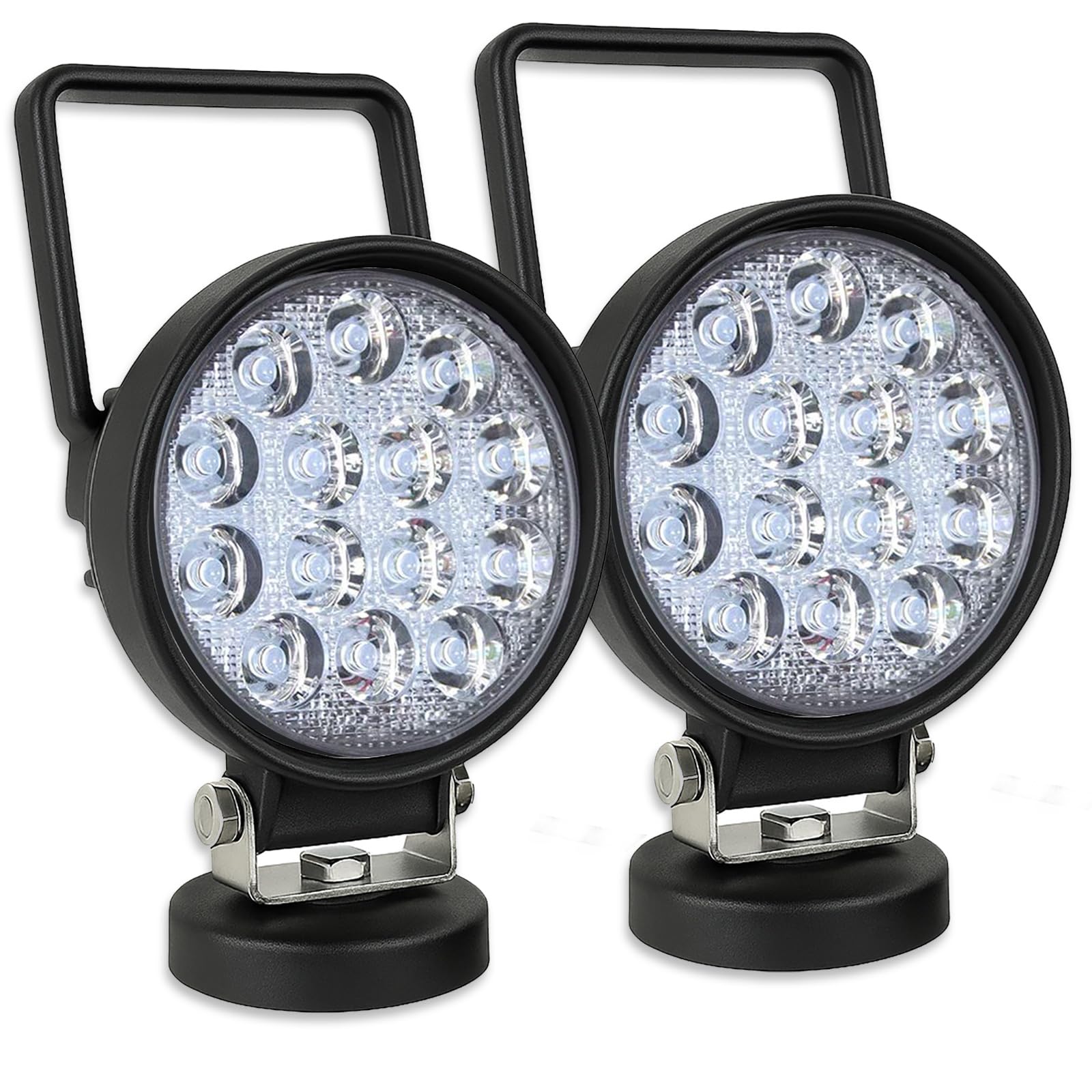Willpower 2 Stück LED Arbeitsscheinwerfer mit Magnetfuß, 4.5 Zoll 42W tragbarer Runder LED Flutlicht für Auto Bagger Anhänger Traktoren LKW SUV offroad Willpower 2 Stück LED Arbeitsscheinwerfer mit Magnetfuß, 4.5 Zoll 42W tragbarer Runder LED Flutlicht für Auto Bagger Anhänger Traktoren LKW SUV offroad von Willpower