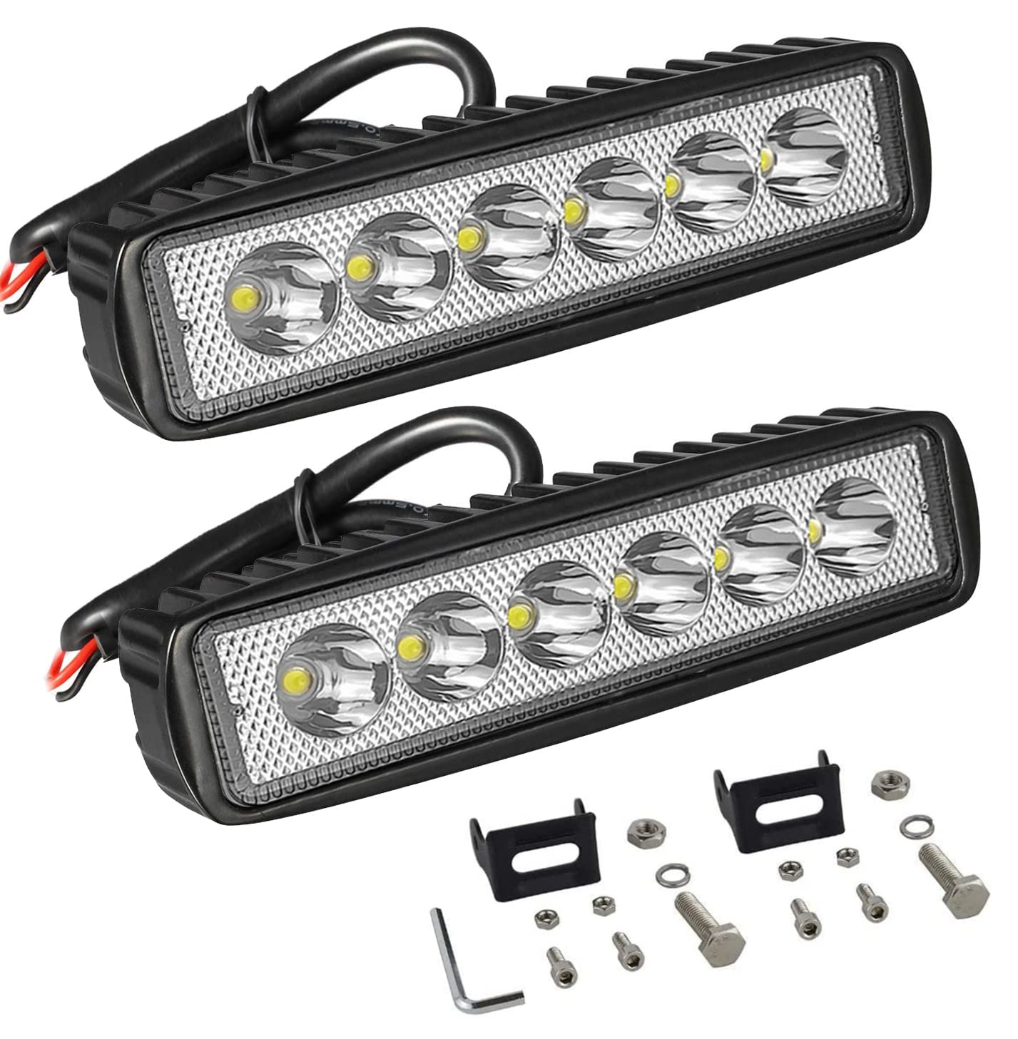 Willpower 2 Pcs LED Arbeitsscheinwerfer, 6 Zoll 18W Strahler led fernscheinwerfer, Led Scheinwerfer 12v für Auto Bagger Anhänger Traktoren LKW SUV Offroad Willpower 2 Pcs LED Arbeitsscheinwerfer, 6 Zoll 18W Strahler led fernscheinwerfer, Led Scheinwerfer 12v für Auto Bagger Anhänger Traktoren LKW SUV Offroad von Willpower