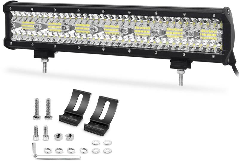 Willpower 20 Zoll 420W LED Arbeitsscheinwerfer Bar, led Balken für Auto Bagger Anhänger Traktoren LKW SUV Offroad von Willpower