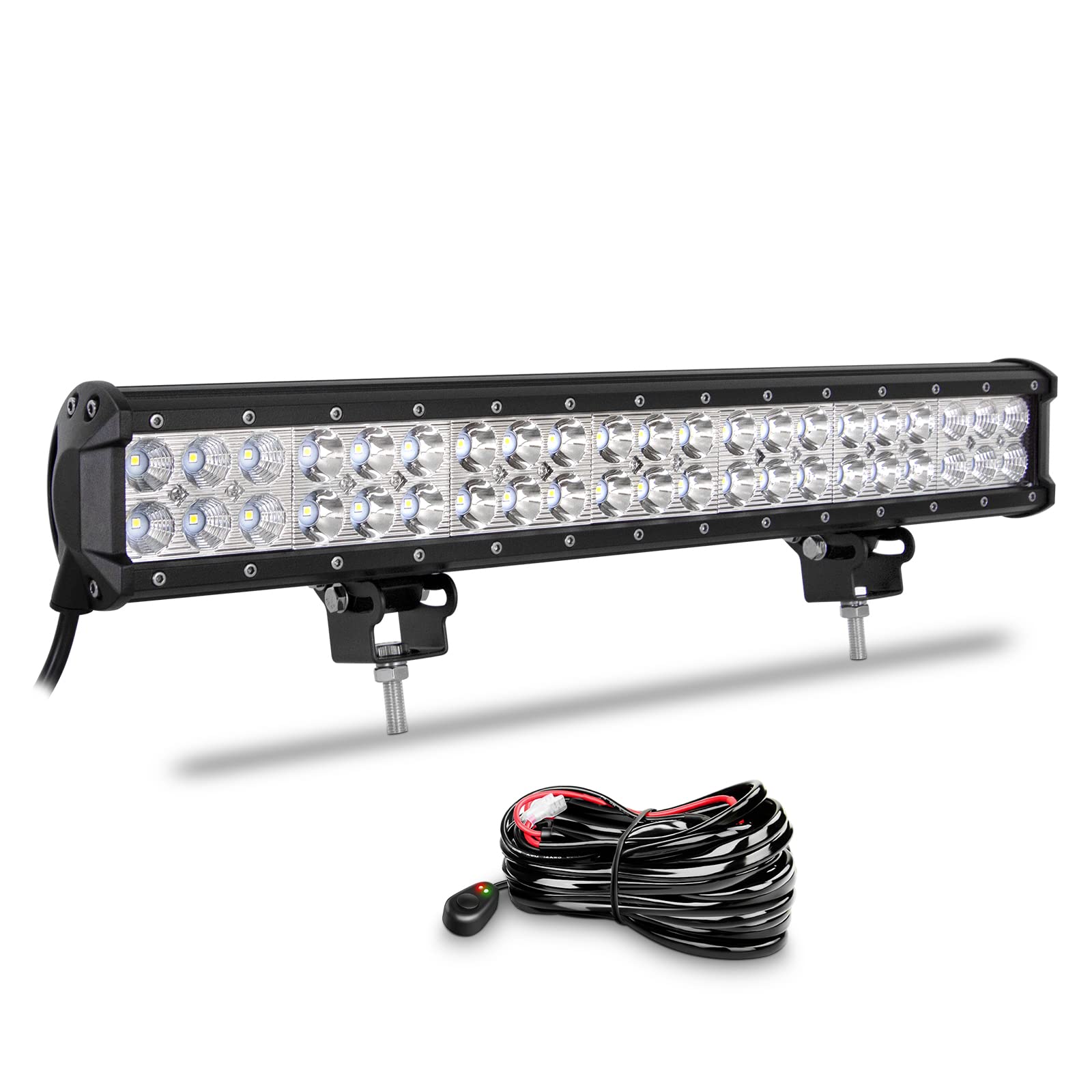 Willpower 20 Zoll 51CM 126W Led Arbeitsscheinwerfer Bar Led Scheinwerfer 12V 24V Wasserdicht Flutlicht Spot Led Bar für Offroad Auto Traktor Zusatzscheinwerfer Rückfahrscheinwerfer mit Kabelbaum Willpower 20 Zoll 51CM 126W Led Arbeitsscheinwerfer Bar Led Scheinwerfer 12V 24V Wasserdicht Flutlicht Spot Led Bar für Offroad Auto Traktor Zusatzscheinwerfer Rückfahrscheinwerfer mit Kabelbaum von Willpower