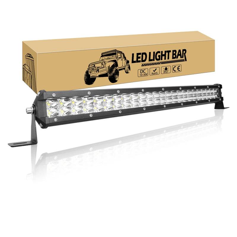 Willpower 20 Zoll 51CM 144W LED Arbeitsscheinwerfer Bar - Spot Scheinwerfer 12V 24V Wasserdicht IP67 für Offroad Auto Traktor LKW Zusatzscheinwerfer Rückfahrscheinwerfer Lightbar von Willpower