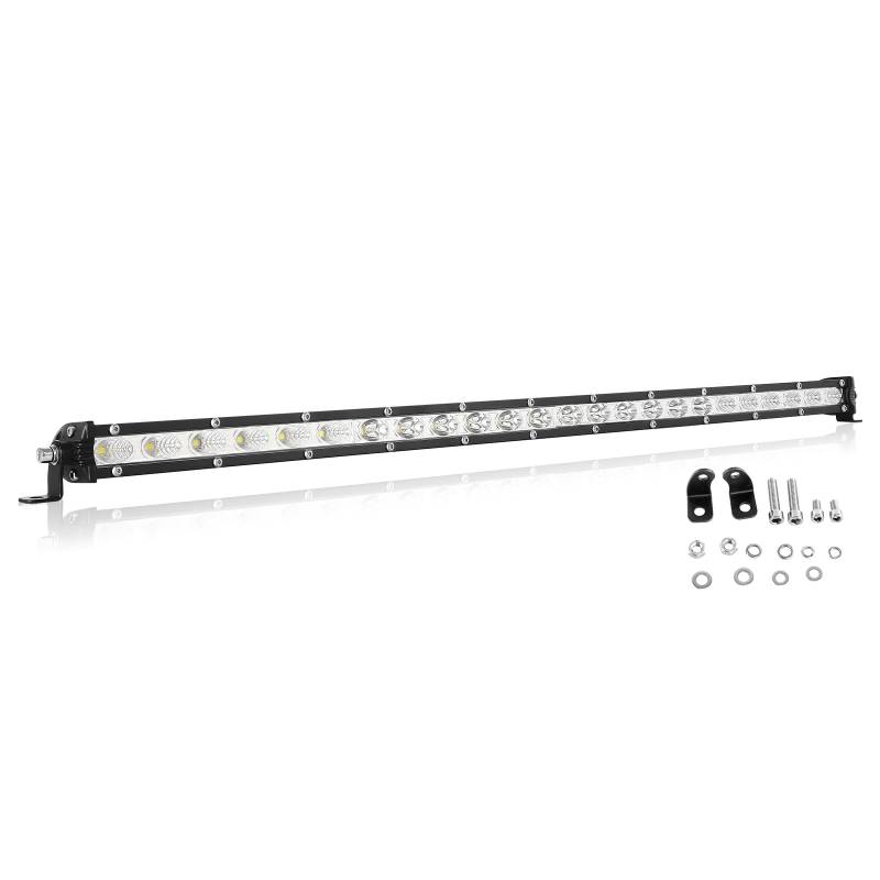 Willpower 25'' 65cm 120W LED Zusatzscheinwerfer 12V Scheinwerfer Auto IP67 Wasserdicht Flutlicht Punkt Kombination Arbeitsscheinwerfer für Traktor Offroad SUV UTV ATV Rückfahrscheinwerfer von Willpower