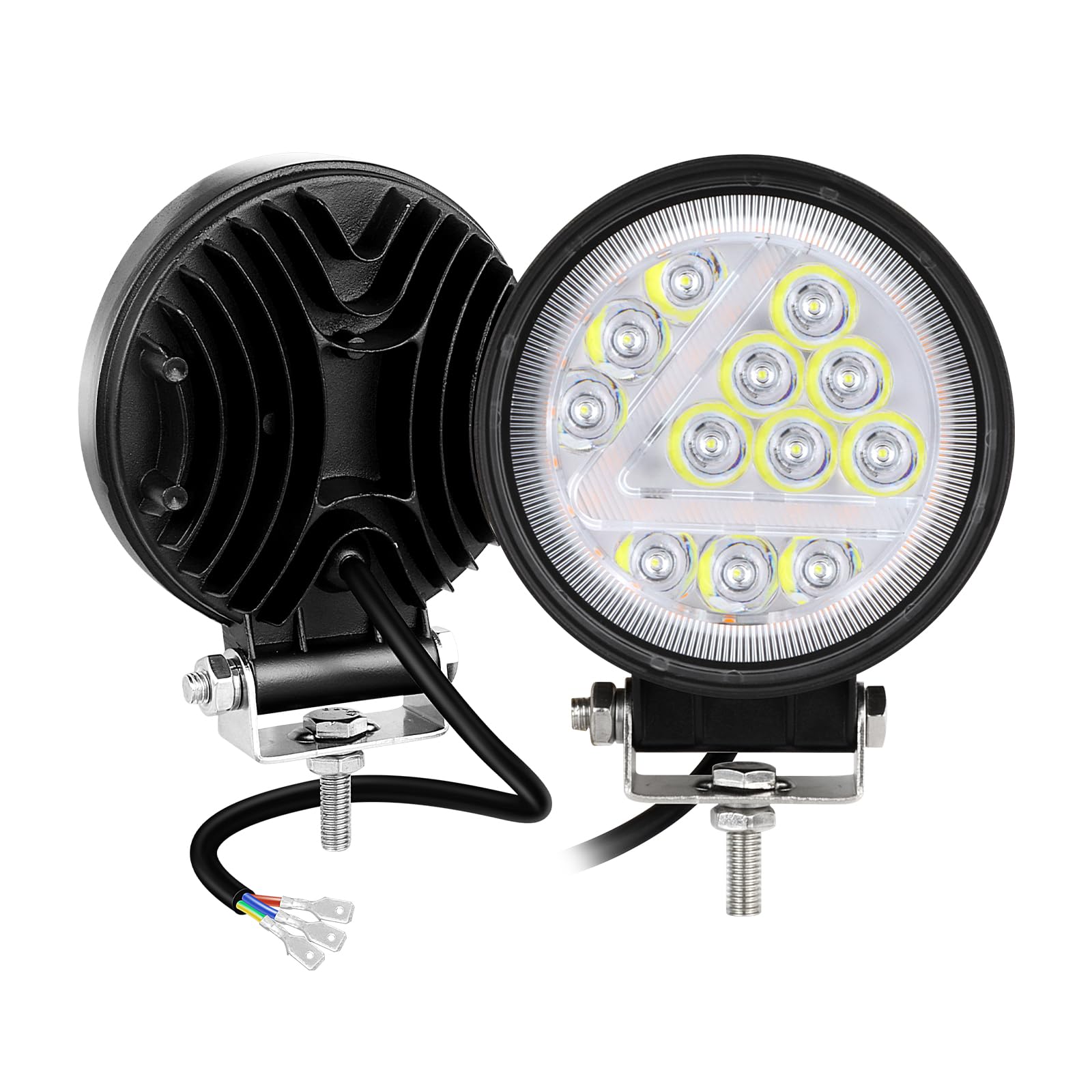 Willpower 2PCS 4 Zoll 36W Led Arbeitsscheinwerfer Bar 12V 24V Led Scheinwerfer Spotlights für Offroad Auto Traktor Boot 4x4 Zusatzscheinwerfer Rückfahrscheinwerfer, 3000K 6000K Zweifarbig, Rundes Willpower 2PCS 4 Zoll 36W Led Arbeitsscheinwerfer Bar 12V 24V Led Scheinwerfer Spotlights für Offroad Auto Traktor Boot 4x4 Zusatzscheinwerfer Rückfahrscheinwerfer, 3000K 6000K Zweifarbig, Rundes von Willpower