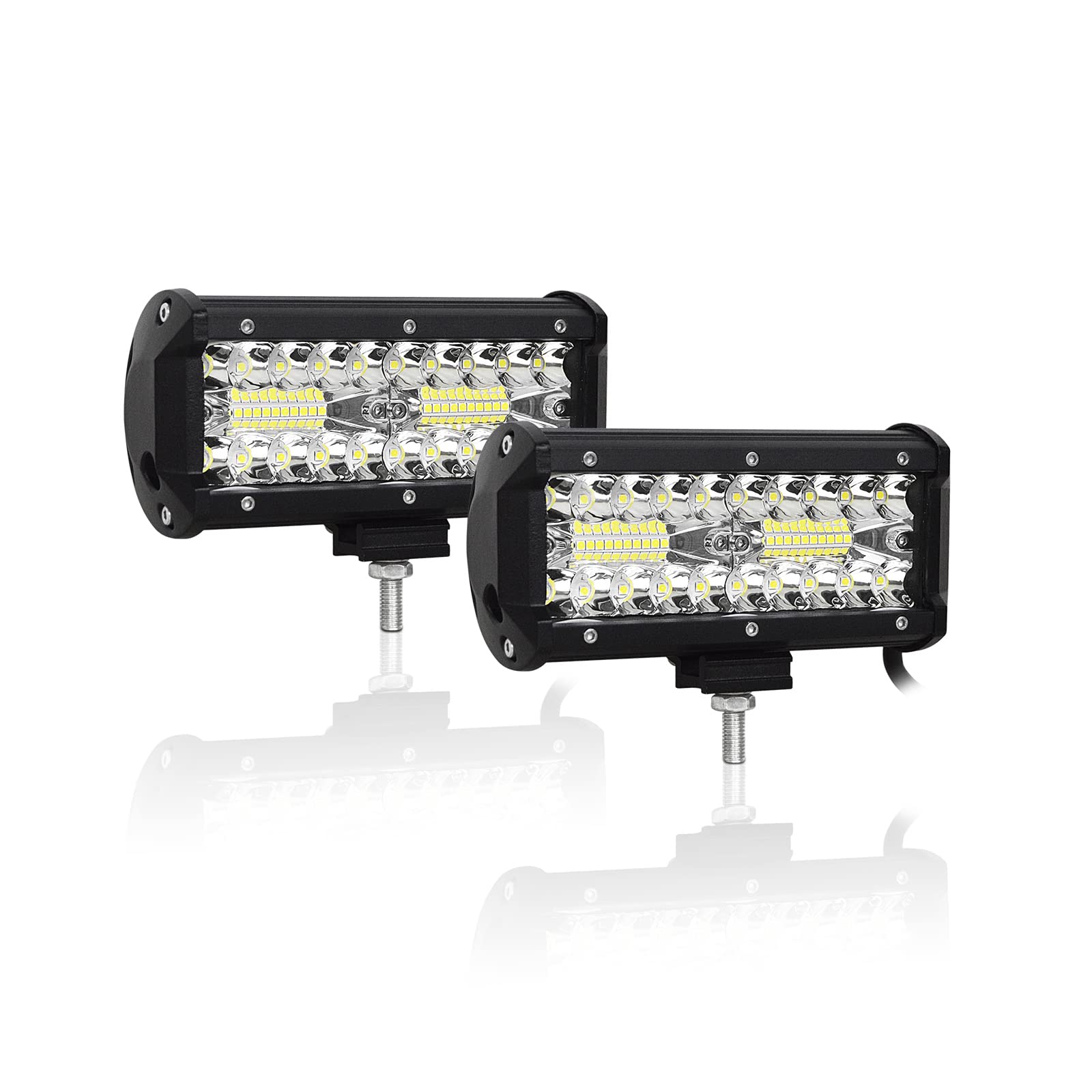 Willpower 2PCS 7 Zoll 18CM 120W Led Arbeitsscheinwerfer Bar Led Scheinwerfer 12V 24V Wasserdicht Flutlicht Spot Combo Led Bar für Offroad Auto Traktor Zusatzscheinwerfer Rückfahrscheinwerfer Lightbar Willpower 2PCS 7 Zoll 18CM 120W Led Arbeitsscheinwerfer Bar Led Scheinwerfer 12V 24V Wasserdicht Flutlicht Spot Combo Led Bar für Offroad Auto Traktor Zusatzscheinwerfer Rückfahrscheinwerfer Lightbar von Willpower