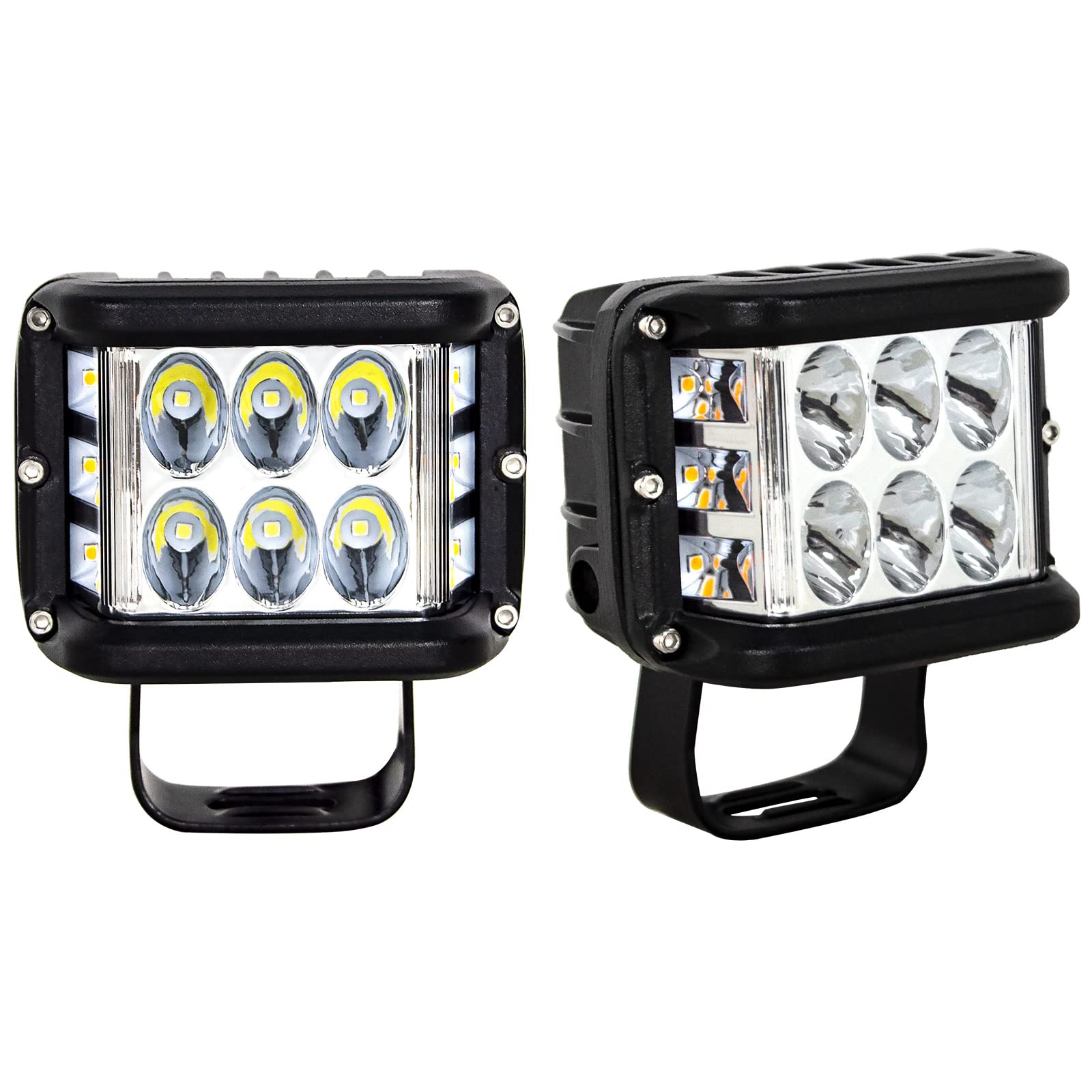 Willpower 2pcs LED Scheinwerfer Traktor 4'' 60W LED Arbeitsscheinwerfer 12V 24V Strob Doppelte Farbe LED Zusatzscheinwerfer IP67 Wasserdicht Rückfahrscheinwerfer für Offroad Auto ATV LKW Moto 4x4 Willpower 2pcs LED Scheinwerfer Traktor 4'' 60W LED Arbeitsscheinwerfer 12V 24V Strob Doppelte Farbe LED Zusatzscheinwerfer IP67 Wasserdicht Rückfahrscheinwerfer für Offroad Auto ATV LKW Moto 4x4 von Willpower