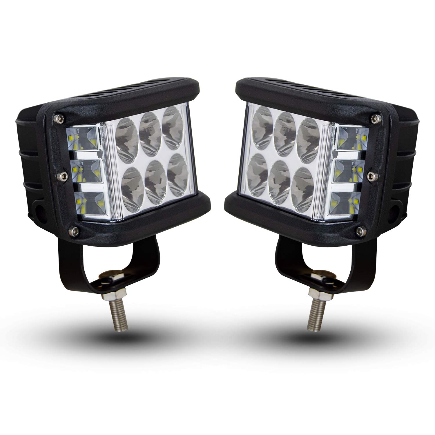 Willpower 2pcs LED Scheinwerfer Traktor 4'' 60W Würfel LED Arbeitsscheinwerfer 12V 24V 6000K Weiß LED Zusatzscheinwerfer IP67 Wasserdicht Rückfahrscheinwerfer für Offroad Auto ATV LKW Moto 4x4 von Willpower