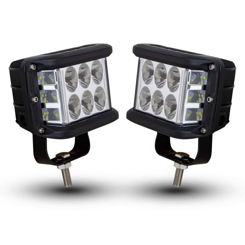 Willpower 2pcs LED Scheinwerfer Traktor 4'' 60W Würfel LED Arbeitsscheinwerfer 12V 24V 6000K Weiß LED Zusatzscheinwerfer IP67 Wasserdicht Rückfahrscheinwerfer für Offroad Auto ATV LKW Moto 4x4 von Willpower