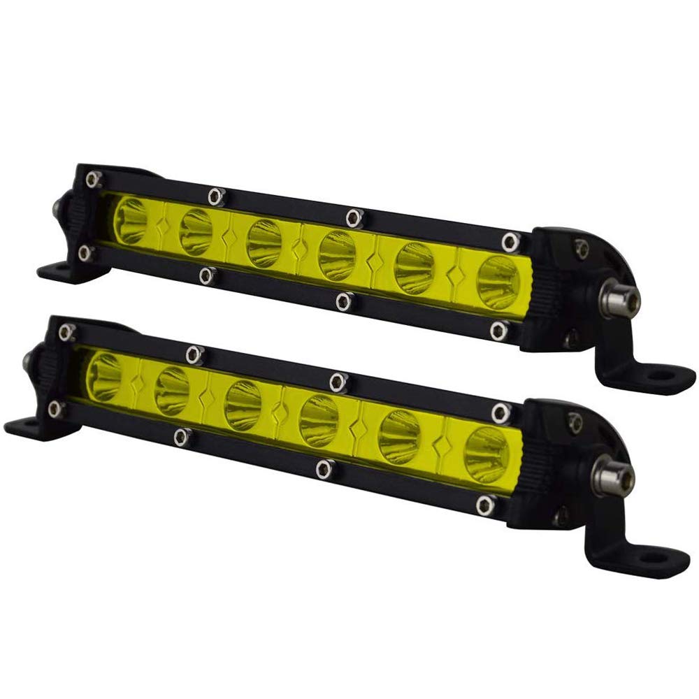 Willpower 2x LED Offroad Scheinwerfer 18cm 30W Gelbe Bernstein Einzelne Reihe Led Scheinwerfer Arbeitsscheinwerfer Bar 12V 24V Zusatzscheinwerfer 6000K IP67 Wasserdicht für Auto LKW Traktor Truck Willpower 2x LED Offroad Scheinwerfer 18cm 30W Gelbe Bernstein Einzelne Reihe Led Scheinwerfer Arbeitsscheinwerfer Bar 12V 24V Zusatzscheinwerfer 6000K IP67 Wasserdicht für Auto LKW Traktor Truck von Willpower