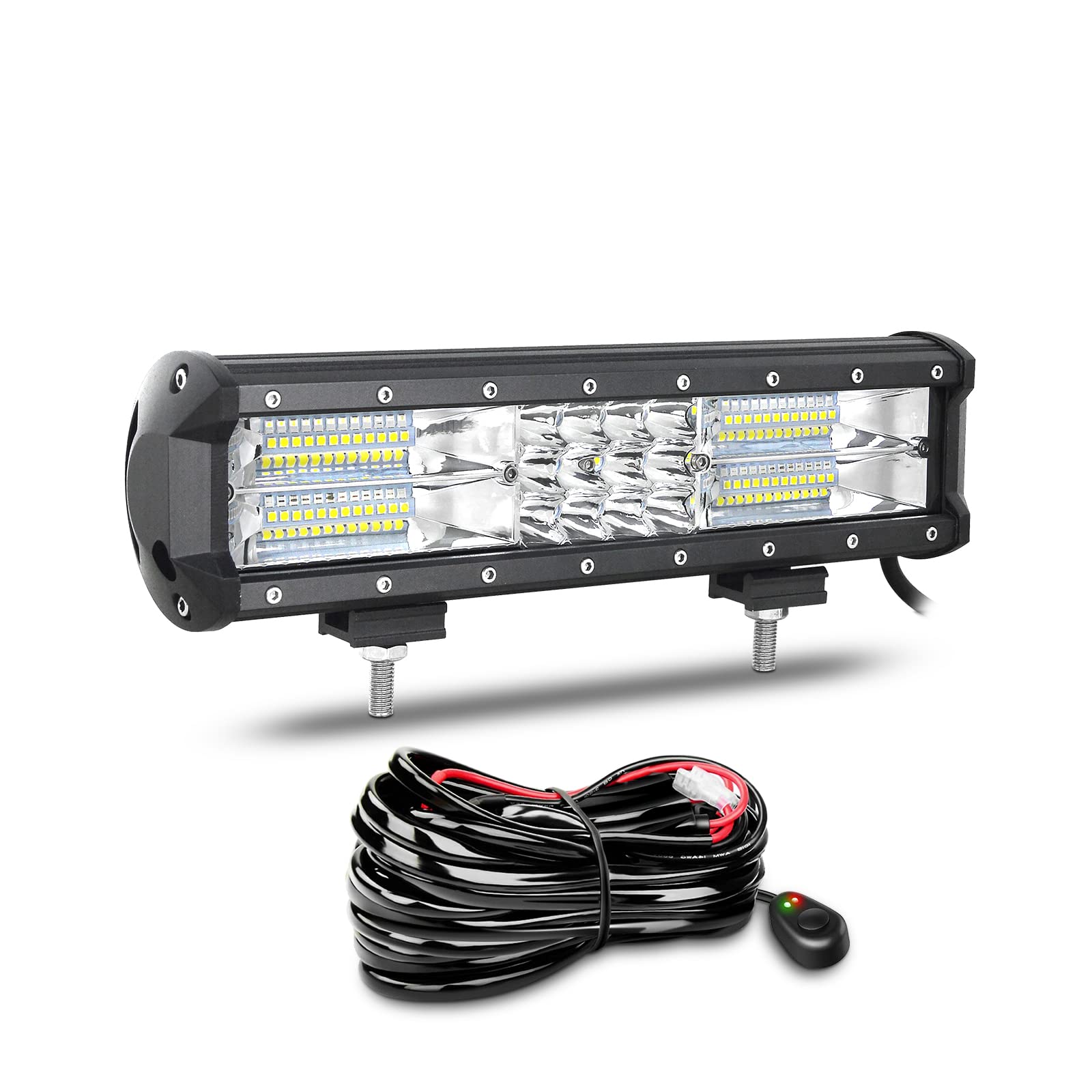 Willpower 30cm 180W LED Arbeitsscheinwerfer Bar LED Scheinwerfer 12V 24V mit Kabelbaum Flutlicht Reflektor Combo Arbeitslicht Zusatzscheinwerfer für Auto Offroad Traktor SUV UTV ATV Willpower 30cm 180W LED Arbeitsscheinwerfer Bar LED Scheinwerfer 12V 24V mit Kabelbaum Flutlicht Reflektor Combo Arbeitslicht Zusatzscheinwerfer für Auto Offroad Traktor SUV UTV ATV von Willpower