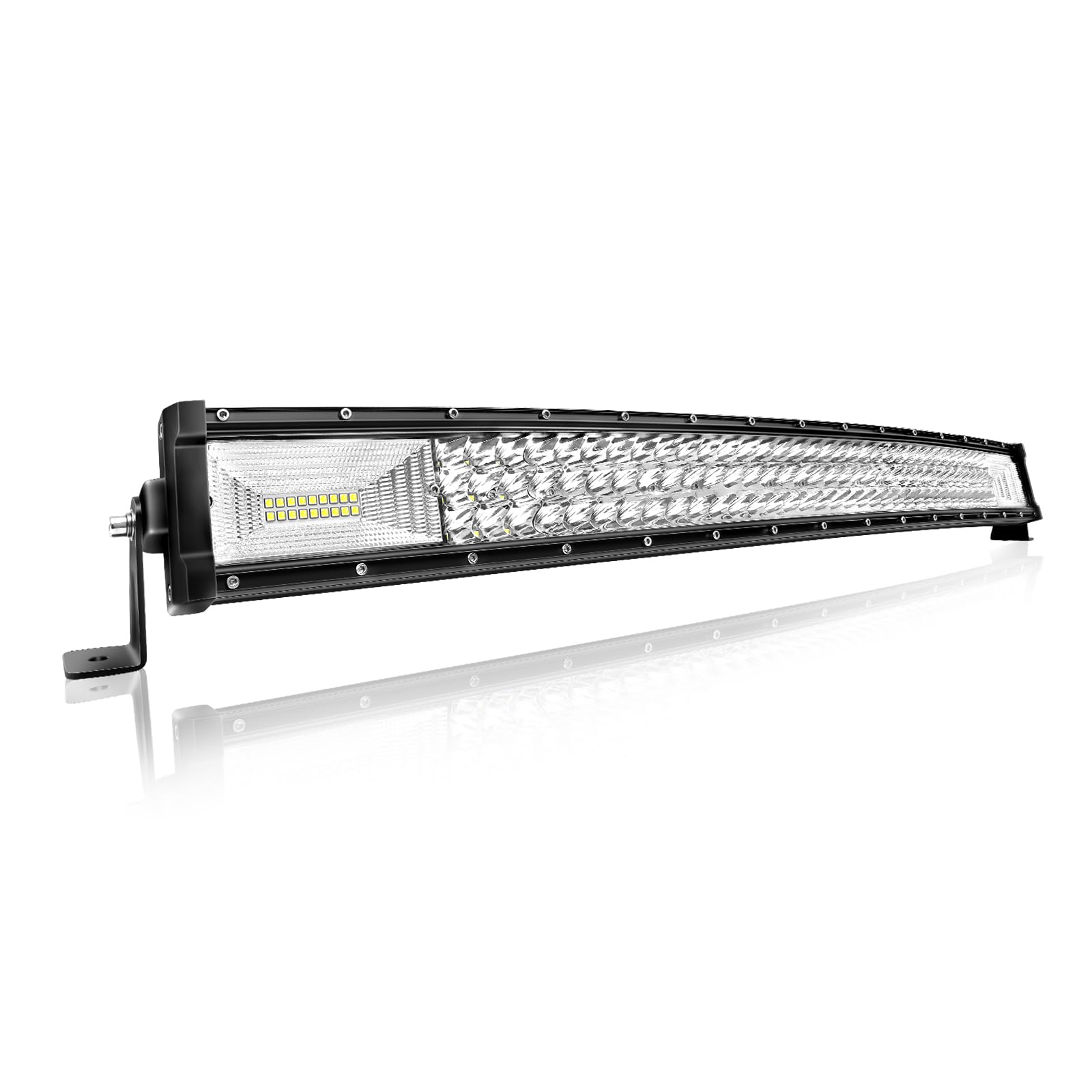 Willpower 32 Zoll 81CM 405W Led Arbeitsscheinwerfer Bar Gebogen Led Scheinwerfer 12V 24V Wasserdicht Flutlicht Spot Led Bar für Offroad Auto Traktor Zusatzscheinwerfer Rückfahrscheinwerfer Lightbar von Willpower