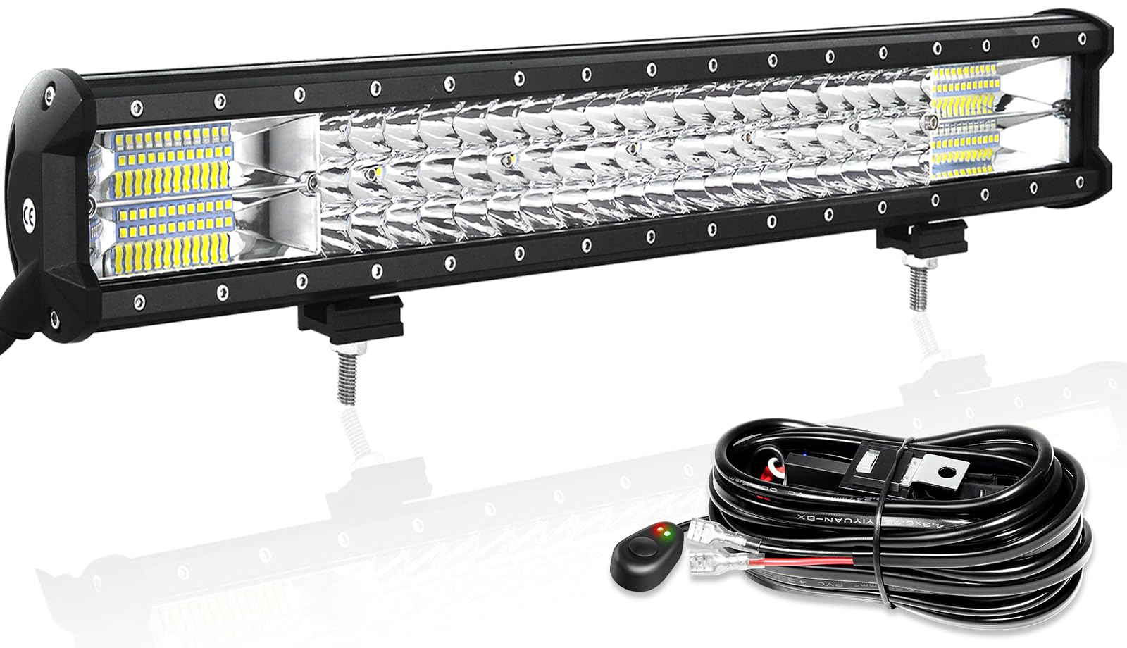 Willpower 23 Zoll 324W LED Arbeitsscheinwerfer Bar mit 12V Kabelbaum, led balken für Auto Bagger Anhänger Traktoren LKW SUV offroad Willpower 23 Zoll 324W LED Arbeitsscheinwerfer Bar mit 12V Kabelbaum, led balken für Auto Bagger Anhänger Traktoren LKW SUV offroad von Willpower