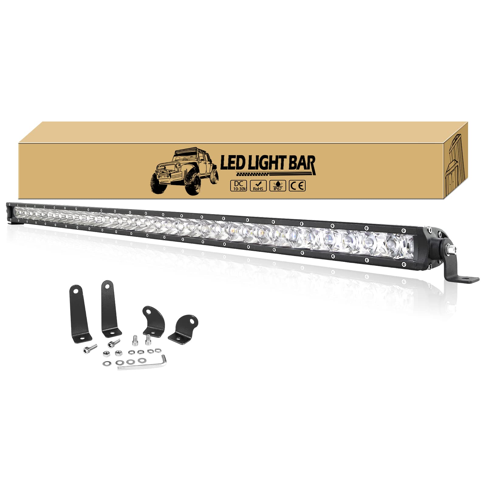 Willpower 37 Zoll 93cm 180W LED Arbeitsscheinwerfer Bar Enzelne Reihe LED Scheinwerfer 12V 24V Wasserdicht Arbeitslicht Zusatzscheinwerfer Auto Offroad Traktor SUV UTV ATV Willpower 37 Zoll 93cm 180W LED Arbeitsscheinwerfer Bar Enzelne Reihe LED Scheinwerfer 12V 24V Wasserdicht Arbeitslicht Zusatzscheinwerfer Auto Offroad Traktor SUV UTV ATV von Willpower